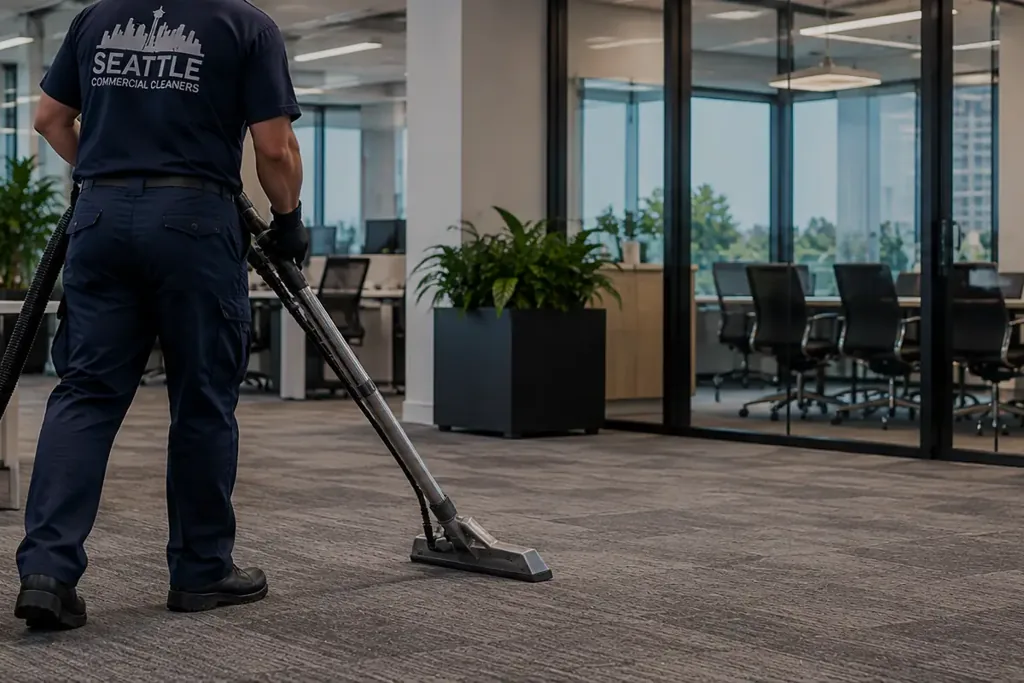 Commercial cleaning crew working in Bothell, WA